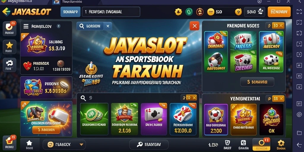 Tampilan gameplay menarik dari aplikasi Sportsbook JAYASLOT.