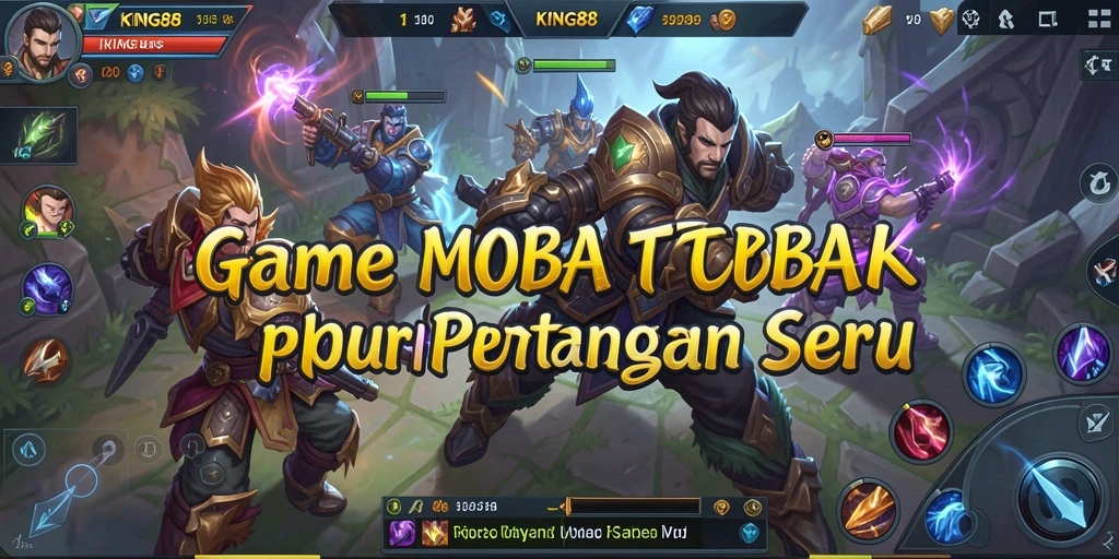 Tampilan seru gameplay KING88 di arena pertarungan MOBA.