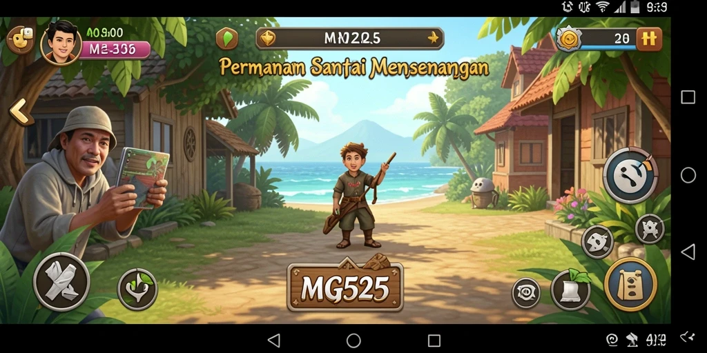 Tangkapan layar utama gameplay MG525 yang seru dan penuh warna.