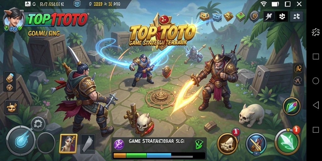 Tangkapan layar gameplay seru dalam TOP1TOTO dengan pertempuran strategi.